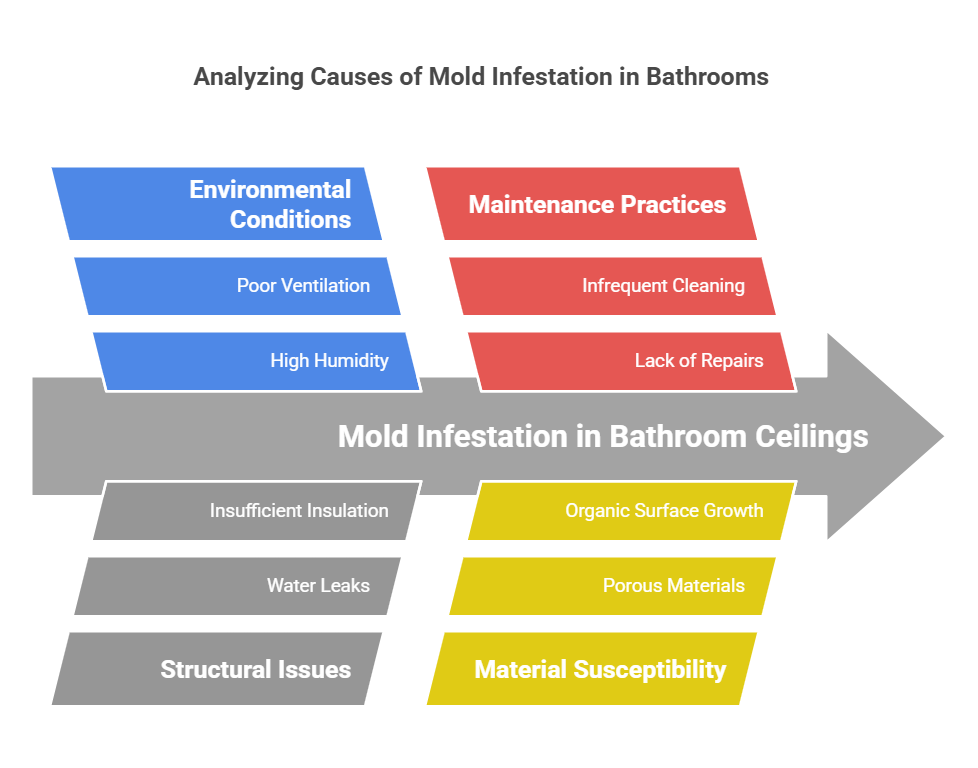 Identifying Mold on the Bathroom Ceiling